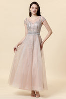 Load image into Gallery viewer, Blush A-Line Beaded Long Prom Dress