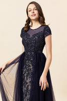 Load image into Gallery viewer, Sparkly Dark Grey Beaded Long Formal Dress