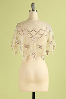 Load image into Gallery viewer, 1920s Gold Flower Sequin Women Cape