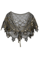Load image into Gallery viewer, 1920s Gold Flower Sequin Women Cape