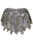 Load image into Gallery viewer, 1920s Gold Flower Sequin Women Cape