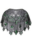 Load image into Gallery viewer, 1920s Gold Flower Sequin Women Cape
