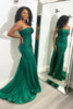 Load image into Gallery viewer, Sparkly Dark Green Sequins Mermaid Long Prom Dress