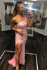 Load image into Gallery viewer, One Shoulder Sequins Mermaid Prom Dress with Slit