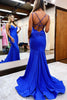Load image into Gallery viewer, Royal Blue Spaghetti Straps Simple Mermaid Prom Dress