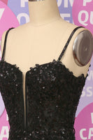 Load image into Gallery viewer, Royal Blue Mermaid Spaghetti Straps Sequins Prom Dress with Split Front