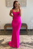 Load image into Gallery viewer, Hot Pink Satin Mermaid Prom Dress
