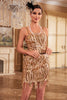 Load image into Gallery viewer, Sheath Spaghetti Straps Golden Sequins 1920s Dress with Tassel