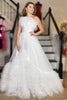 Load image into Gallery viewer, Tulle Strapless White Long Prom Dress