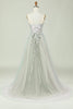 Load image into Gallery viewer, Sweetheart Beaded Light Green Long Prom Dress with Slit Front