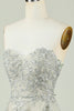 Load image into Gallery viewer, Sweetheart Beaded Light Green Long Prom Dress with Slit Front