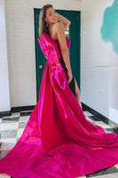 Load image into Gallery viewer, Black Patchwork Strapless Mermaid Long Prom Dress with Back Bowknot