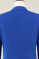 Load image into Gallery viewer, Slim Fit Peak Lapel One Button Blue Men&#39;s Prom Suits