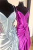 Load image into Gallery viewer, Glitter Purple Mermaid Long Corset Prom Dress With Bowknot
