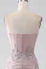 Load image into Gallery viewer, Sparkly Strapless Mermaid Corset Prom Dress with Appliques