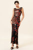 Load image into Gallery viewer, Sheath Round Neck Dark Green Love Heart Beaded Formal Dress