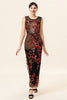 Load image into Gallery viewer, Sheath Round Neck Dark Green Love Heart Beaded Formal Dress
