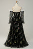Load image into Gallery viewer, Green Off The Shoulder Long Sleeves A-Line Prom Dress