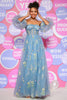 Load image into Gallery viewer, A Line Off The Shoulder A Line Prom Dress