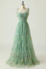 Load image into Gallery viewer, Champagne A Line Embroidered Long Prom Dress