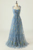 Load image into Gallery viewer, Champagne A Line Embroidered Long Prom Dress