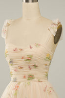 Load image into Gallery viewer, Green Spaghetti Straps Short Homecoming Dress with Embroidery