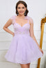 Load image into Gallery viewer, Spaghetti Straps Green A Line Cocktail Dress with Beading