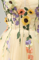 Load image into Gallery viewer, A Line Spaghetti Straps Green Short Homecoming Dress with Appliques