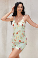 Load image into Gallery viewer, Bodycon Spaghetti Straps Olive Sequins Backless Homecoming Dress with Embroidery