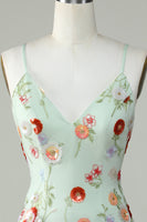 Load image into Gallery viewer, Spaghetti Straps Olive Sequins Backless Homecoming Dress