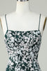 Load image into Gallery viewer, Dark Green Spaghetti Straps Bodycon Homecoming Dress With Appliques