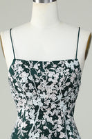 Load image into Gallery viewer, Dark Green Spaghetti Straps Bodycon Homecoming Dress With Appliques