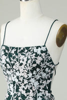 Load image into Gallery viewer, Dark Green Spaghetti Straps Bodycon Homecoming Dress With Appliques