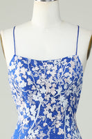 Load image into Gallery viewer, Dark Green Spaghetti Straps Bodycon Homecoming Dress With Appliques