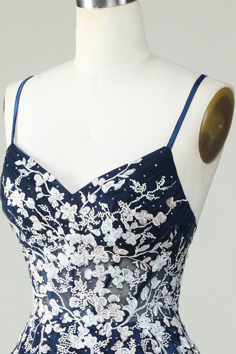 Load image into Gallery viewer, Dusty Sage Spaghetti Straps Homecoming Dress With Criss Cross Back