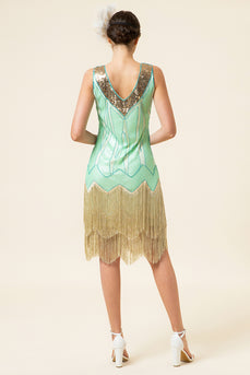 Sequins Green Short 1920s Party Dress