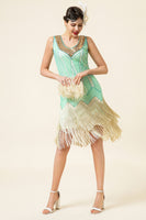 Load image into Gallery viewer, Sequins Green Short 1920s Party Dress
