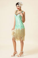 Load image into Gallery viewer, Sequins Green Short 1920s Party Dress