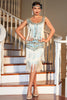 Load image into Gallery viewer, Blue Apricot Round Neck Gatsby 1920s Dress with Sequins and Fringes