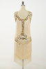 Load image into Gallery viewer, Champagne Gatsby 1920s Dress with Sequins and Fringes