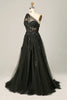 Load image into Gallery viewer, Elegant A Line One Shoulder Purple Long Prom Dress with Appliques