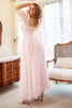 Load image into Gallery viewer, A Line Off the Shoulder Blush Plus Size Prom Dress with Embroidery