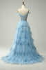 Load image into Gallery viewer, Princess A Line Off the Shoulder Pink Long Prom Dress with Appliques