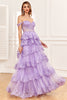Load image into Gallery viewer, Princess A Line Off the Shoulder Pink Long Prom Dress with Appliques