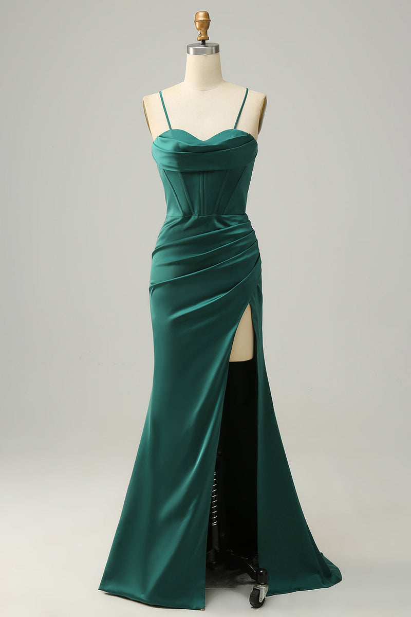 Load image into Gallery viewer, Royal Blue Spaghetti Straps Mermaid Prom Dress