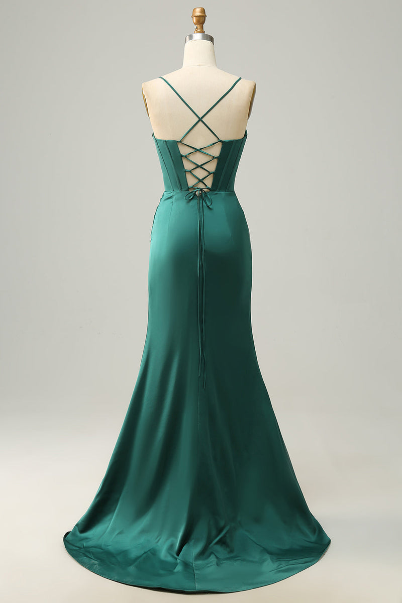 Load image into Gallery viewer, Royal Blue Spaghetti Straps Mermaid Prom Dress