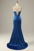 Load image into Gallery viewer, Royal Blue Spaghetti Straps Mermaid Prom Dress