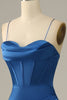 Load image into Gallery viewer, Royal Blue Spaghetti Straps Mermaid Prom Dress