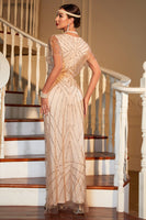 Load image into Gallery viewer, 1920s Flapper Dress Great Gatsby Dress for Women Short Sleeves Party Dress Roaring 20s