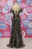 Load image into Gallery viewer, Black Chiffon Off Shoulder Prom Dress with Floral